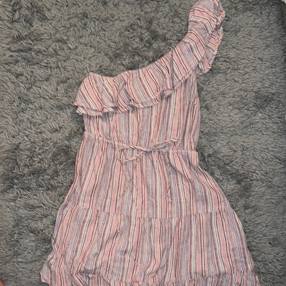 Multicolor One Shoulder Dress